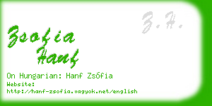 zsofia hanf business card